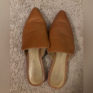 Madewell Women's Brown Leather Mules